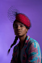 Load image into Gallery viewer, 'Coracon" red fur felt fascinator