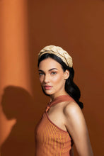 Load image into Gallery viewer, &quot;002&quot; Stitch straw wide headband - Natural
